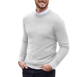 Pull en coton à manches longues pour homme, décontracté, uni, basique, tricoté, pull d'hiver pour homme - Product Image 5