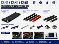 Тонер-картриджи C550, C560, C570, фотобарабаны, блоки термозакрепления, ленты переноса изображения, 2-й ролик BTR, запасные части и расходные материалы для цифровых принтеров, производство Япония