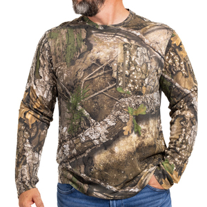 Camisetas de Caza Personalizadas por Sublimación para Hombre, Transpirables, Anti-UV, 100% Poliéster Coolmax, Manga Larga, Venta al Por Mayor - Product Image 1