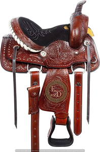 Silla de Montar Premium Ligera de Cuero Genuino para Carreras de Barriles, Rodeo y Espectáculos Ecuestres, Hecha a Mano, de Alta Calidad - Product Image 4