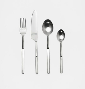 ชุดมีดกระจกขัดเงาแบบทันสมัยมีดส้อมและช้อนอุปกรณ์รับประทานอาหารมีดด้ามเงา - Product Image 3