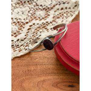 Dave Skeets Purple Spiny Oyster & Sterling Silver Fashion Cuff Bracelet - Product Image 1