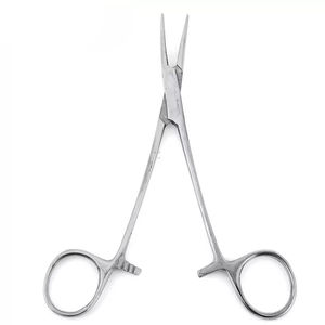 Fórceps para mosquitos hemostáticos de acero inoxidable curvo de 12,5 cm, fórceps para mosquitos quirúrgicos de bloqueo, precio barato OEM - Product Image 4