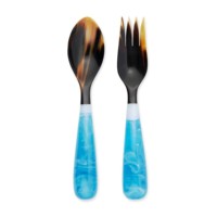 Set Peralatan Sajian Salad Modern Berlapis Resin Aksesoris Unik Ramah Lingkungan Aman untuk Mesin Cuci Piring 11 Inci Warna Kustom Buatan Rumah Dapur