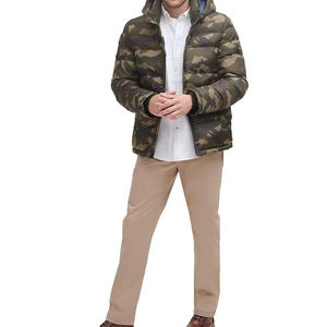 Chaqueta Acolchada Ligera y Plegable para Hombre, Impermeable, Abrigo Acolchado Aislante para Invierno, con Capucha, Técnicas de Lavado de Nailon, Cálida para Viajes - Product Image 4