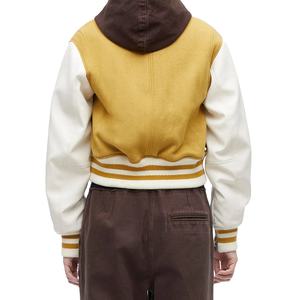 Veste universitaire en laine de haute qualité personnalisée en gros coupe-vent pour les sports d'hiver veste de baseball à manches en cuir courtes - Product Image 2