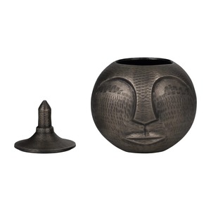 Ensemble de rangement carré artisanal en aluminium argenté d'inspiration vintage, finition miroir vieilli, contenants numérotés, passe au lave-vaisselle - Product Image 5