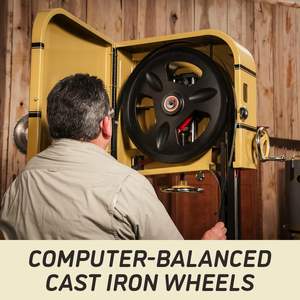 Scie à ruban électrique professionnelle pour le travail du bois de 18 pouces, 5 HP, 1 phase, 230 V, avec garantie de 3 ans - Product Image 3