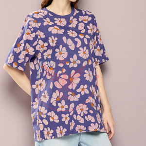 เสื้อยืดลำลองผู้หญิงไซส์ใหญ่แบบเป็นมิตรกับสิ่งแวดล้อม ผ้าฟลีซคอตตอน 100% สำหรับงานซับลิเมชั่น - Product Image 2