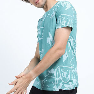 Camiseta de hombre 100% algodón de alta demanda para fabricación industrial, con estampado serigrafiado, corte holgado, súper calidad. - Product Image 3