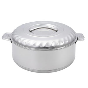 <b>Insulated</b> Durable Non-Stick Silver-Finish Metal Stainless Steel Hot Pot Lid Serving Bowl 26CM Diameter for Kitchen Dining Hotel - Product Image 5