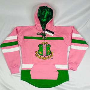 Sudadera con Capucha Personalizable para Mujer, Diseño Divino de Nueve Símbolos Griegos, Bordado en Chenilla de Felpa para Invierno - Product Image 1