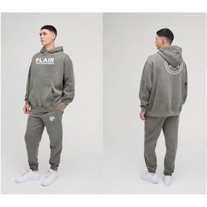 <b>Men's</b> 100% Organic Cotton <b>Pullover</b> Hoodie High Quality Thick Heavyweight Oversized Streetwear Solid Pattern Embroidery Hooded - Product Image 1