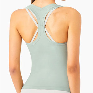 2024 nouveauté grande taille femmes respirant entraînement débardeur Logo personnalisé couleur unie décontracté pour l'été Gym utiliser haut pour dames - Product Image 4