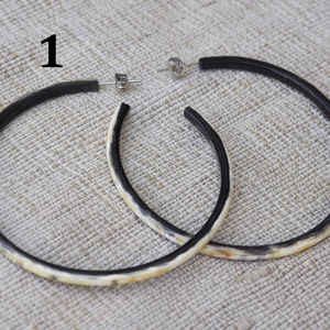 Pendientes de Cuerno de Búfalo para Niñas, Pendientes de Cuerno Natural para Mujer, Joyería de Cuerno de Alta Calidad - Product Image 1