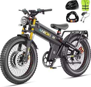 Vélo électrique A9 Pro Max de haute qualité, 60V 70Ah 5600W, double moteur, 45+ MPH, pneus larges 26"x4.8", autonomie de 200 milles, 7 vitesses - Product Image 3