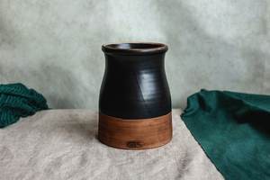 Porte-ustensiles en céramique moderne pour la cuisine |   Conteneur de rangement pour cuillères et outils robuste |   Organisateur de cuisine à domicile - Product Image 3