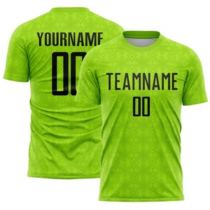 เสื้อฟุตบอลสีเขียวดำพรีเมียม ผ้าตาข่ายระบายอากาศ ซับเหงื่อได้ดี  รับสั่งทำชื่อทีมและหมายเลข - Product Image 3