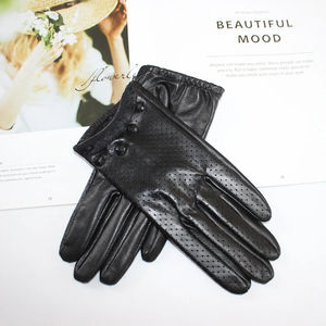 Gants de conduite en cuir unique sans doublure Gants d'équitation d'extérieur respirants en maille avec écran tactile pour le cyclisme - Product Image 6