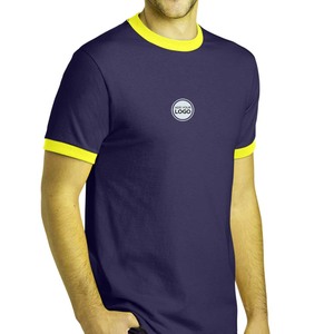 เสื้อยืดคอกลมสีขาวขอบดำ ยี่ห้อ Bella Canvas รุ่น Ringer T Shirt ผ้า 50/50 - Product Image 1