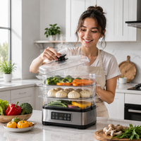 Cuiseur vapeur électrique domestique multicouche haute performance pour légumes et aliments, et cuiseur vapeur professionnel