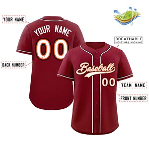 Maillot de Softball et de Baseball personnalisé pour jeunes Maille à séchage rapide Passepoil contrasté audacieux Vintage Fit Streetwear USA Broderie Bouton Style - Product Image 2