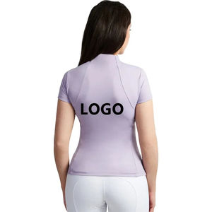 Mujer Equitación Ropa al aire libre Manga larga Cremallera Poliéster Capa base Transpirable Camisa Ecuestre para mujer - Product Image 3
