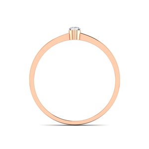 Sterling Silver Gold Plated Custom Engagement Wedding Gift <b>Ring</b> Brilliant Cut Diamond Timeless Bezel Set IGI Certified Classic - Product Image 5