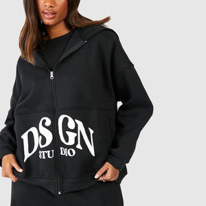 Nouveautés Ensemble deux pièces respirant imprimé pour femmes Survêtement en molleton épais en éponge française Survêtement pour femmes pour l'hiver - Product Image 6