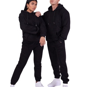 Vente en gros de sweats à capuche personnalisés survêtement uni décontracté jogging chaud et doux survêtements fitness broderie survêtements en coton ensembles pour hommes - Product Image 6