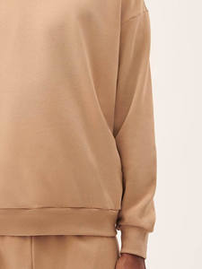 Latest Oversized Blank <b>Light</b> Brown Pullover Blank Hoodies For Men Relaxed Fit Casual Warm Hoodies For Winter Weather - Product Image 5