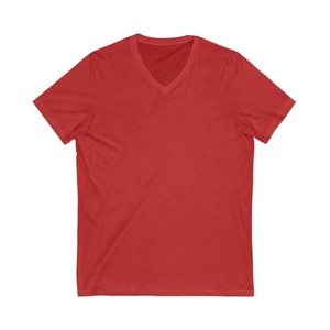 T-shirt d'été pour homme en coton bleu roi uni à manches courtes, col en V, personnalisable avec logo, vente en gros - Product Image 4