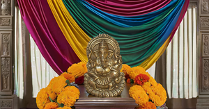 Modern Style Handmade Brass Ganesha Idol Wall Hanging Statue for Wedding or Diwali Decor for Door or Gift - Product Image 2
