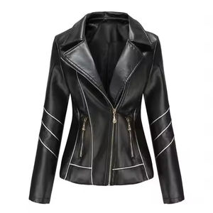 Chaqueta de cuero genuino para mujer con artesanía refinada que ofrece tacto suave y calidad duradera que funciona en todos los diseños - Product Image 2