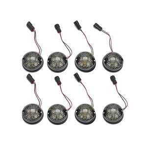 ชุดไฟ LED ด้านหน้าด้านหลัง8ดวงเลนส์ควันสีดำสำหรับ Land Rover Defender 1983-2016รวมทั้งรีเลย์ CF14รถยนต์และ - Product Image 2