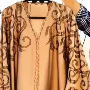 Ropa musulmana tradicional para mujer modesta elegante islámica, ropa de fiesta, caftán nupcial, estilo Abaya, Dubái, accesorio incluido - Product Image 1