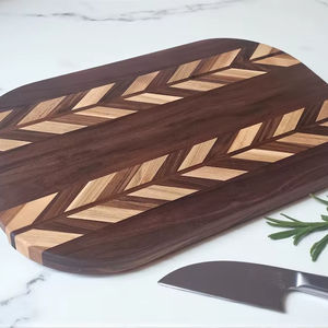 Planche à découper et plateau de service en bois, forme rectangulaire durable, épaisseur de 12 mm, passe au lave-vaisselle - Product Image 1