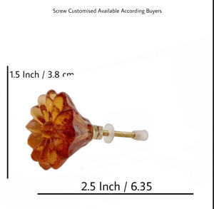 Poignées de tiroir en verre de couleur ambre CK 558 - Product Image 3