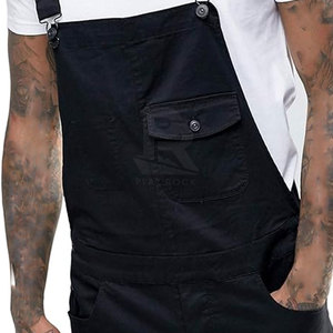 Haute qualité taille haute combinaisons personnalisées jean salopette pantalons longs fonctionne salopette pour hommes mode salopette - Product Image 5