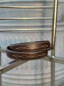 Cinturón de Cuero Vacuno Genuino con Acabado Marrón y Hebilla de Hierro, Personalizable, 3.5cm de Ancho, para Uso Formal e Informal - Product Image 2