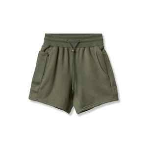 Shorts de compression décontractés tendance pour hommes, en toile unie, taille mi-haute, respirants, avec poches, pour la course à pied en plein air, fitness, taille élastique - Product Image 5