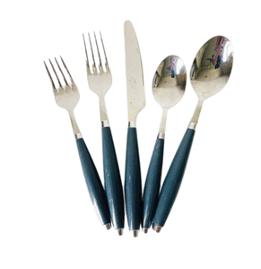 Cuillère fourchette faite à la main couverts décoratifs manche coloré couverts durable maison hôtel Restaurant cuillères - Product Image 1