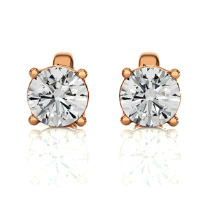 ต่างหูเพชรแท้พร้อมเพชรธรรมชาติ รับรองโดยห้องปฏิบัติการ คอลเลคชั่นสำหรับผู้หญิง รับรองโดย IGI & Ingemco เครื่องประดับชั้นนำ ราคาขายส่ง - Product Image 1