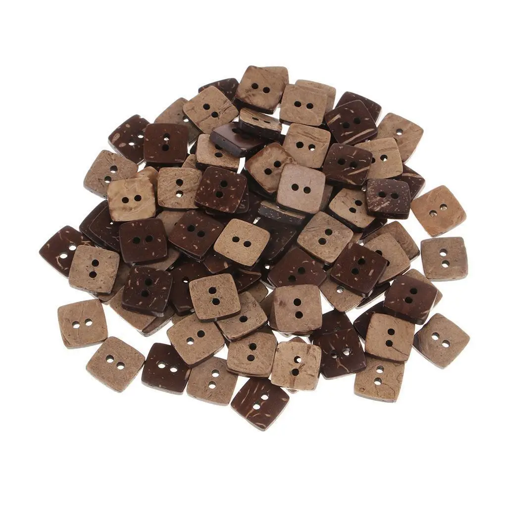 Two hole four holes round square shirt button eco coconut shell shirts dress sewing buttons various sizes