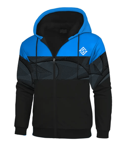 Sudadera de Cuello Redondo Holgada de Punto con Forro Informal de Invierno de Alta Calidad, Personalizable, Lisa, para Hombre, de Poliéster/Algodón - Product Image 1