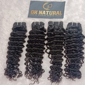 Cabello birmano alineado con cutícula completa Extensiones rizadas birmanas sin cobertizo Extensión de cabello humano de un solo donante para niñas y mujeres - Product Image 6