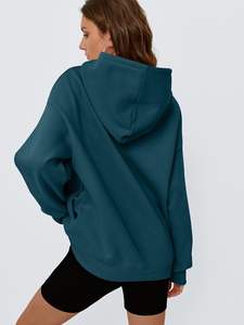 Sudadera con capucha de gran tamaño para mujer hecha a medida, ropa informal, el mejor Material usado, sudaderas con capucha de gran tamaño transpirables para mujer - Product Image 4