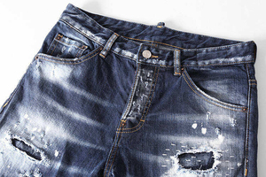 กางเกงยีนส์เดนิมแฟชั่นฤดูใบไม้ผลิ สวมใส่สบาย สไตล์ลำลองสำหรับผู้ชาย กางเกงยีนส์ขาดทรงสลิมสำหรับผู้ชาย ปากีสถาน 2025 บริการ OEM - Product Image 2