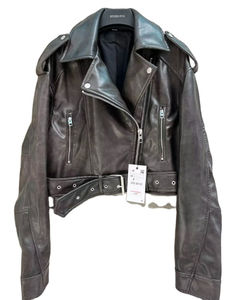 Chaqueta de cuero genuino para hombre de High Street hecha en fábrica 400GSM Stand Collar cómodo diseño de invierno al por mayor - Product Image 2