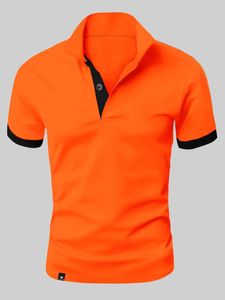 Camiseta Polo de talla grande para hombre, camiseta de manga corta con estampado sólido para ciclismo, barra de corbata Formal para adultos, Tops para deportes al aire libre - Product Image 3